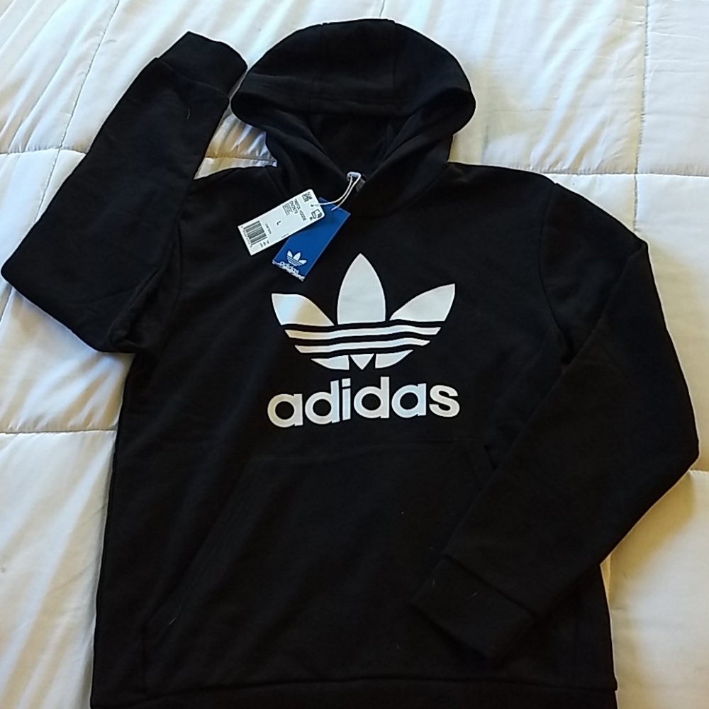 NWT Adidas Youth Large black hoodie